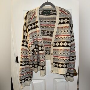 Geometric Patterned Knit Cardigan